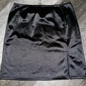 Black mini skirt